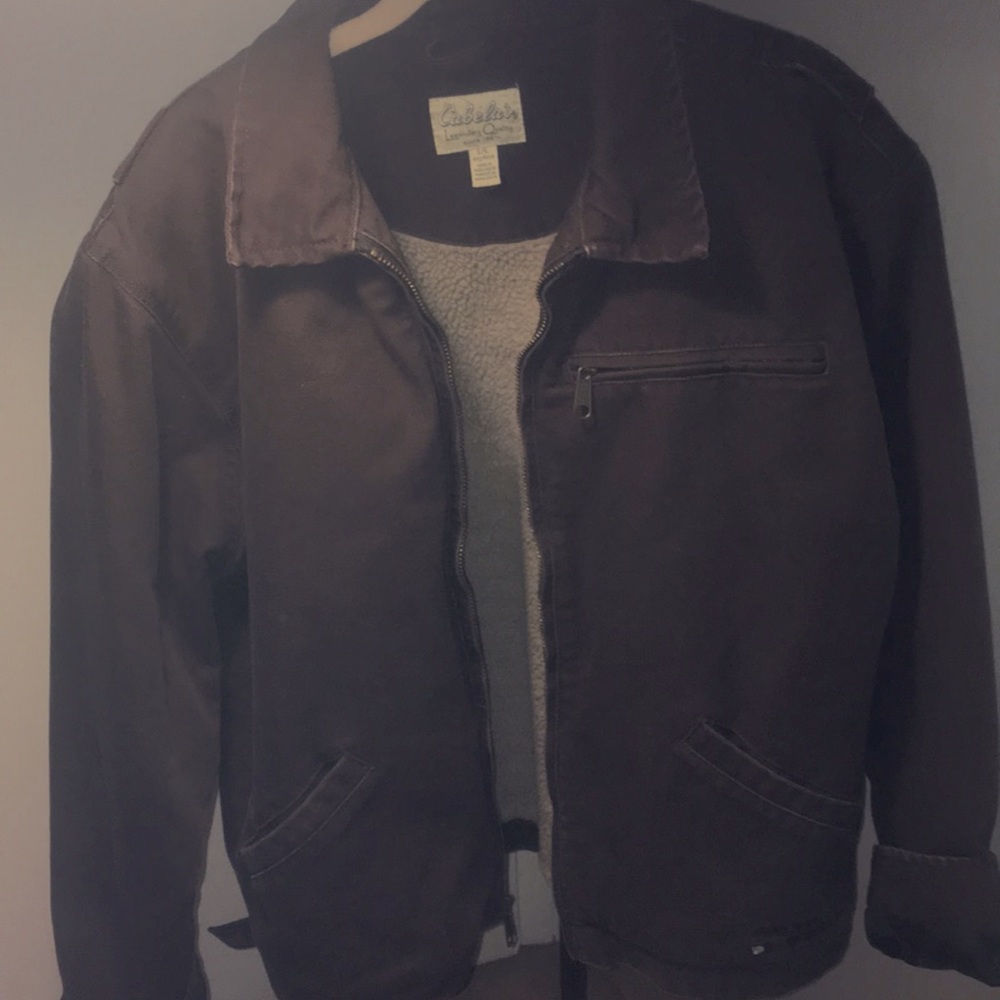 Cabelas thick canvas work coat
